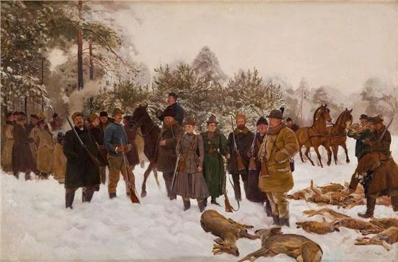 Koniec polowania, 1894 olej na płótnie własność prywatna